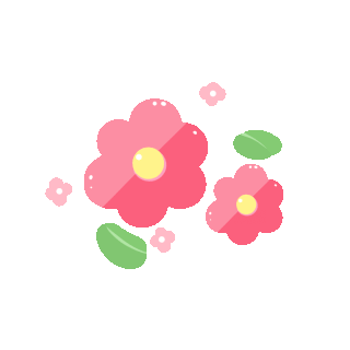 扁平春日春天粉色花朵可爱花卉植物植物动图gif