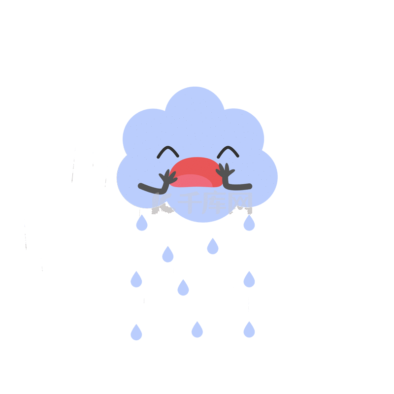 哭泣的蓝色云朵宝宝云