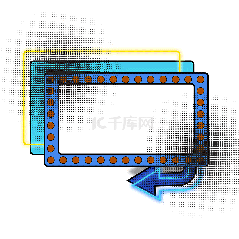 波普风格的综艺边框gif动态图片下载 千库网