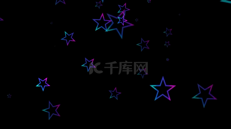 五角星五彩粒子舞台晚会背景gif动态图片下载 千库网