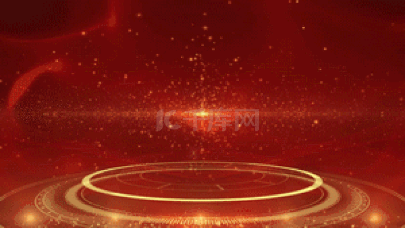 红色粒子新年舞台背景gif动态图片下载 千库网