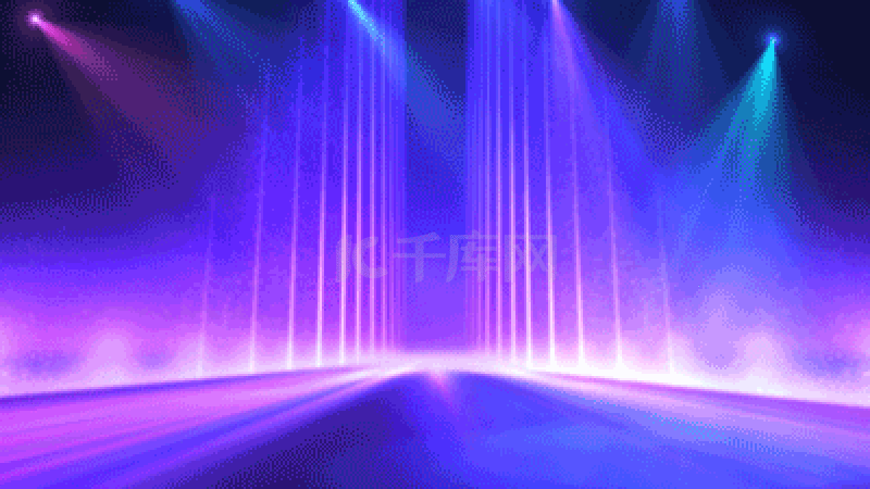 蓝色光效led舞台背景gif动态图片下载 千库网