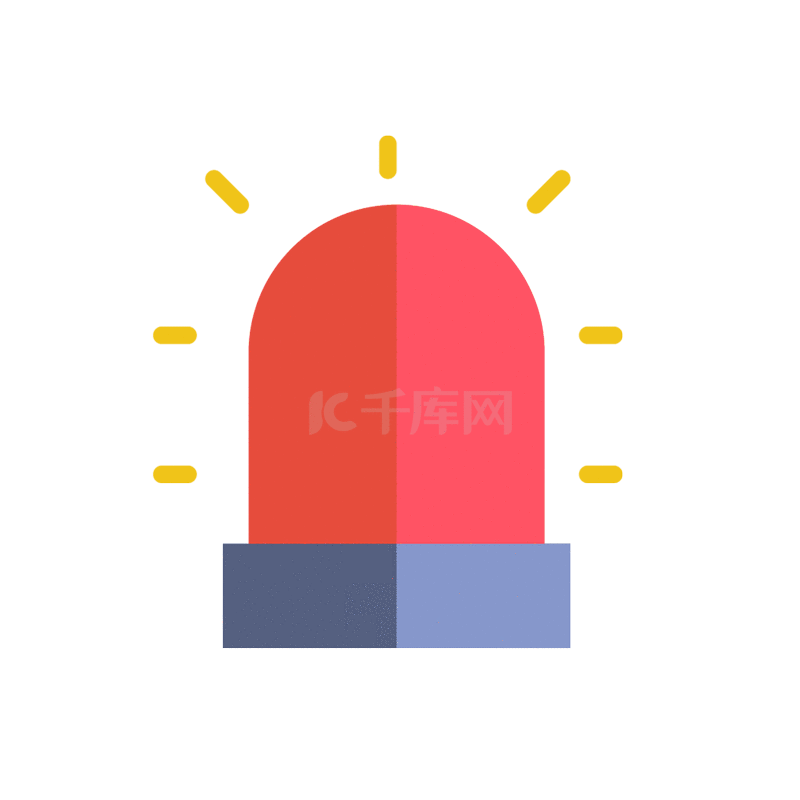 红色闪烁报警警灯素材图片免费下载-千库网