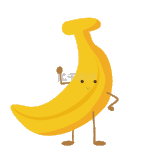 卡通的水果香蕉小人矢量免抠图
