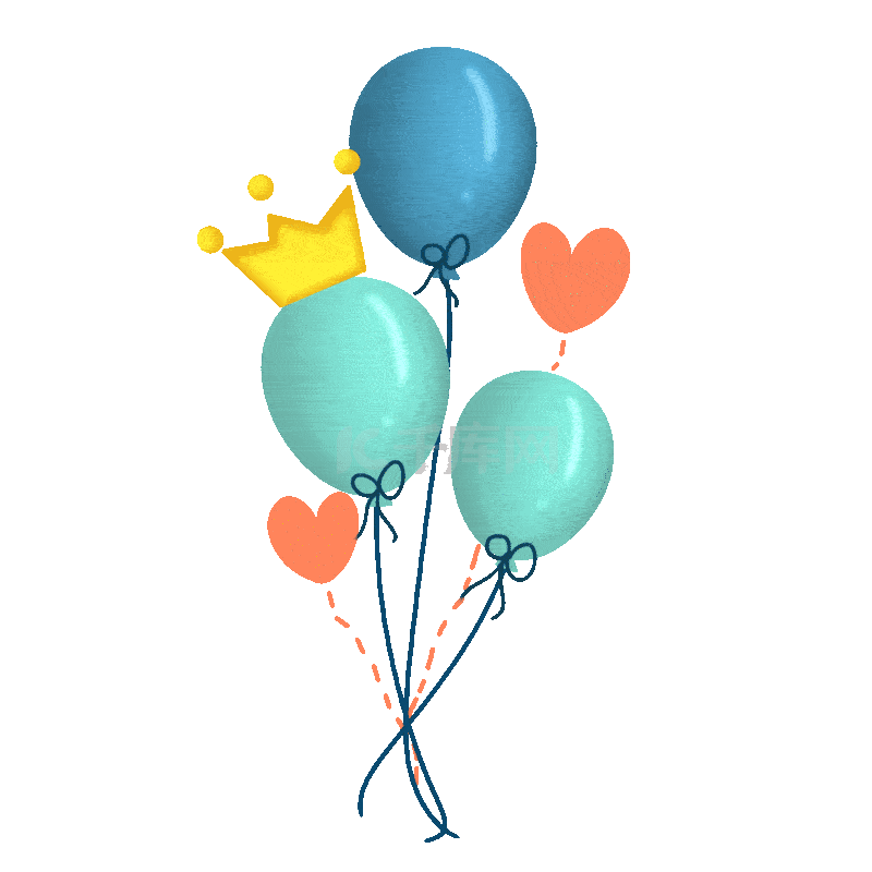 生日派对气球卡通