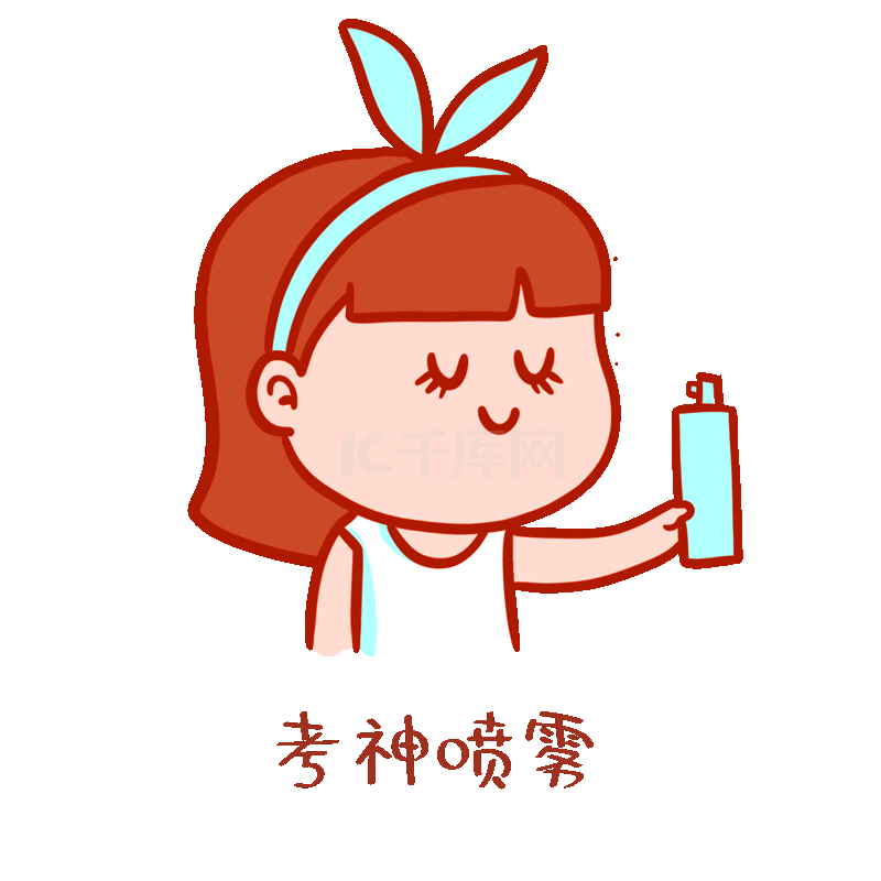小丸子卡通考神喷雾搞笑表情包