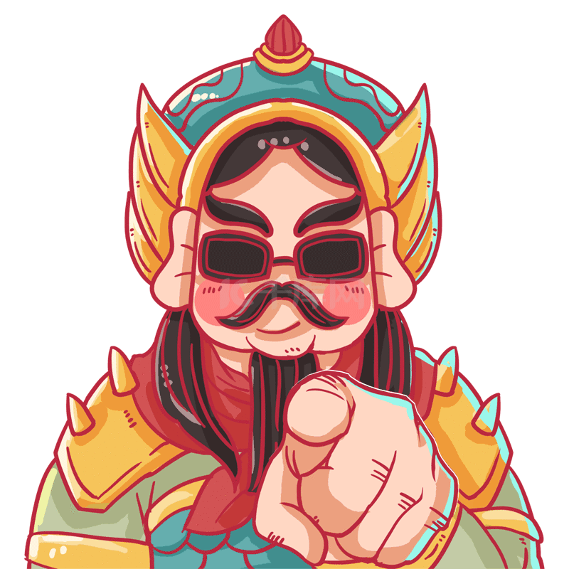 古代将军恶搞古风中国风国潮动态元素