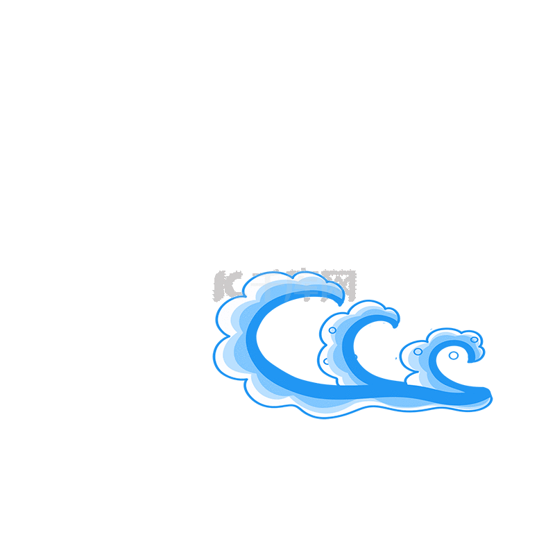 卡通海浪浪花插画素材图片免费下载-千库网