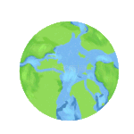 地球日卡通绿色的地球转动