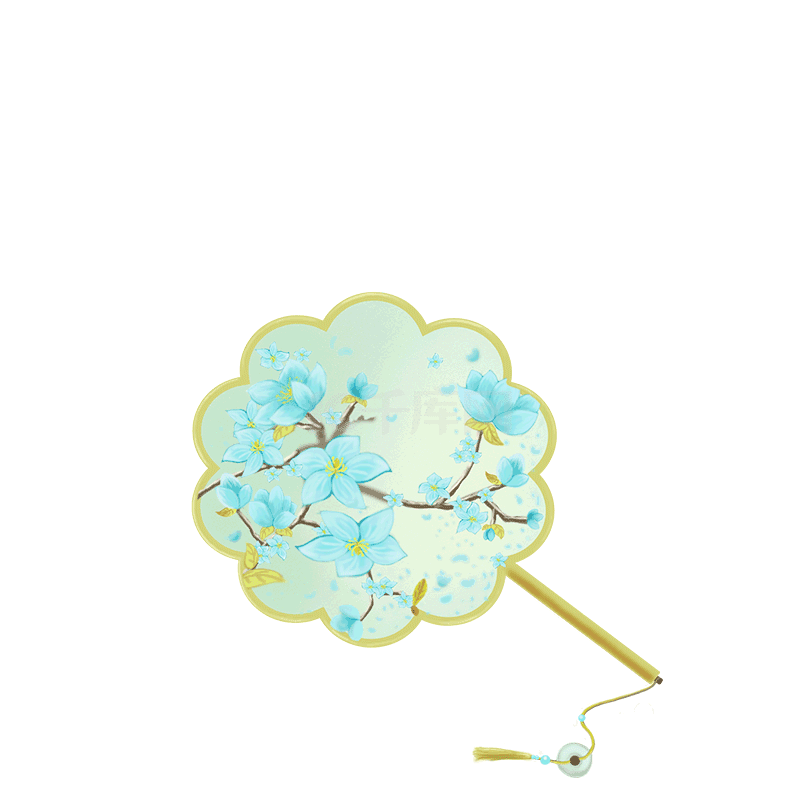 中国风蓝色花卉广告背景图片免费下载-千库网