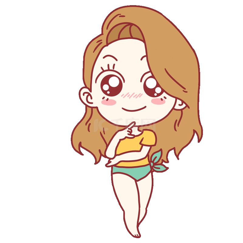 女孩期待哇动态表情包