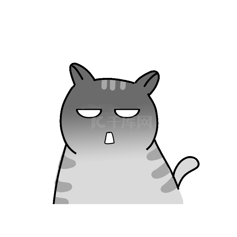 猫咪惊呆无语黑线尴尬吃惊表情包