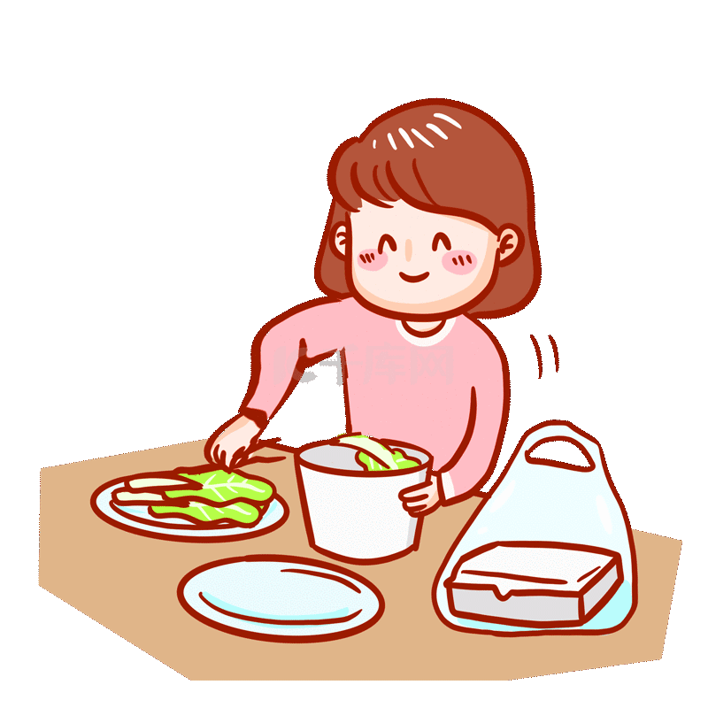 光盘行动打包剩菜表情包