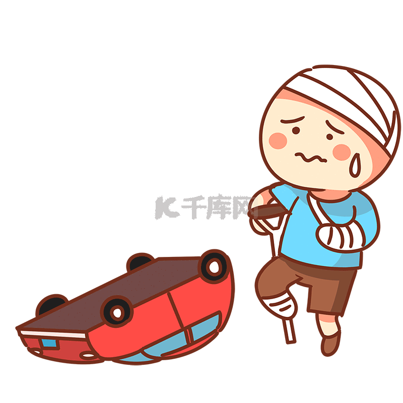 男孩车祸现场翻车车祸表情包gif动态图片下载 千库网