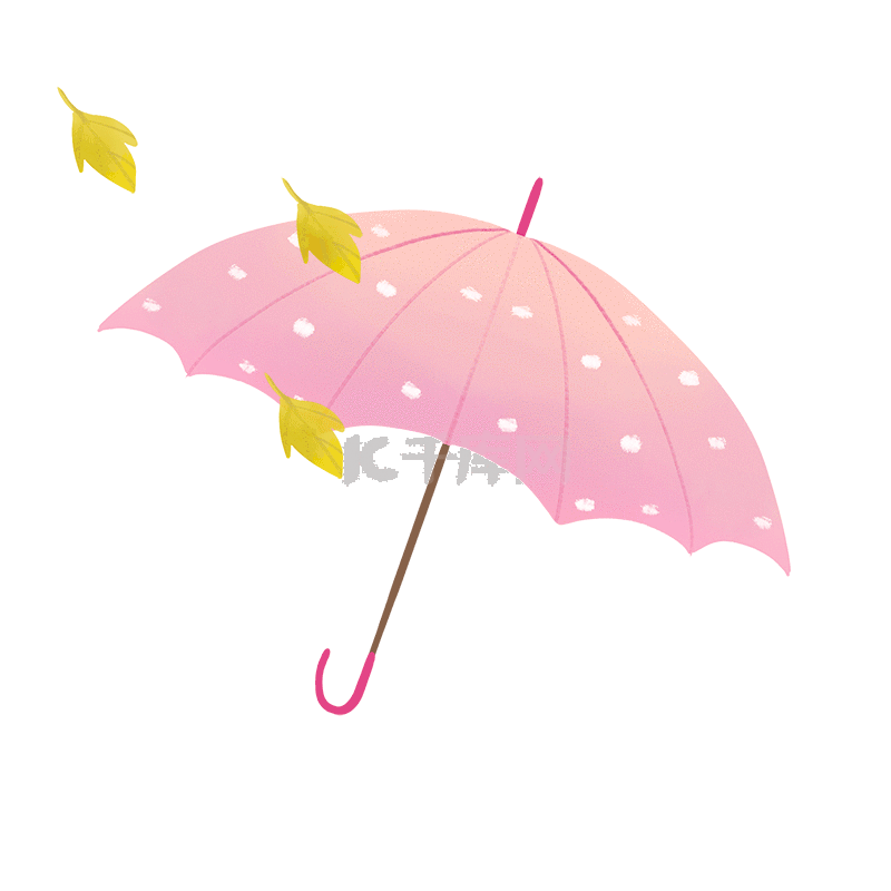 雨伞粉色卡通创意绘画白色素材图片免费下载-千库网