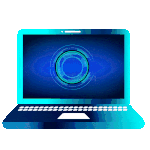 蓝色科技网络安全信息安全笔记本电脑