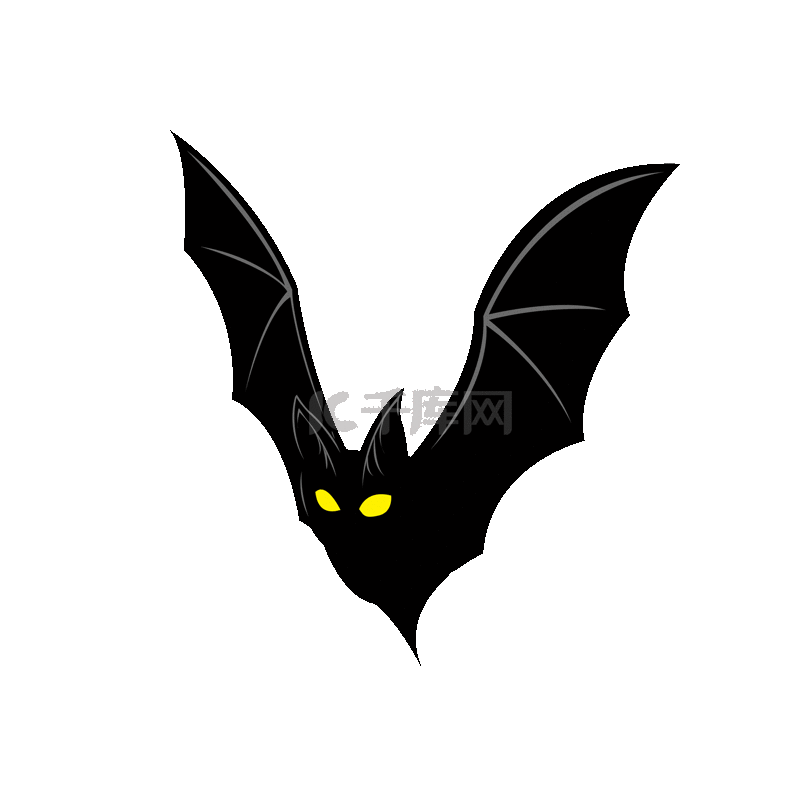 万圣节黑色蝙蝠飞舞gif