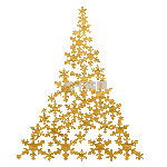 金色雪花圣诞节圣诞树魔法星星闪耀元素