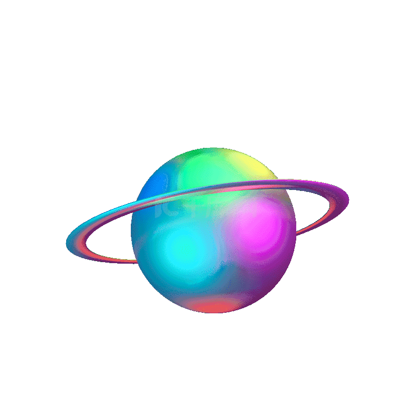 c4d立体蒸汽波星球动图gif