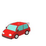 红色汽车废气污染排放小汽车动图gif