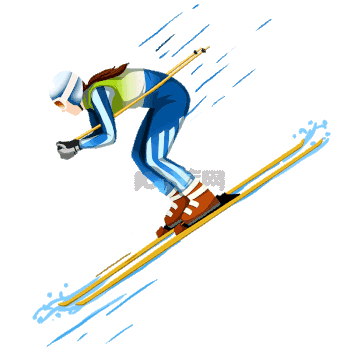 滑雪运动员体育冬天动图gif
