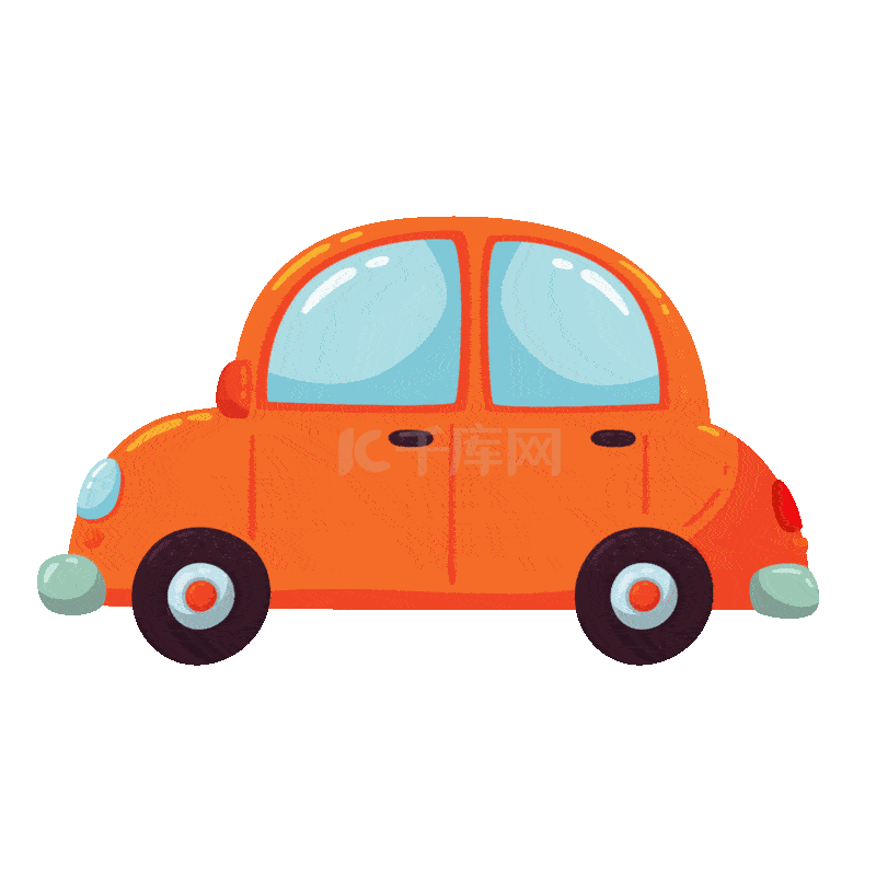 卡通甲壳虫小汽车开车交通工具动图GIF
