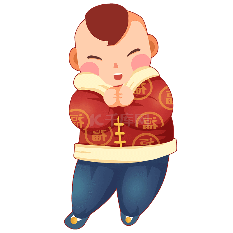 新年牛年童男童女