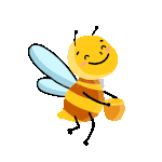 卡通采蜜的小蜜蜂翅膀飞舞飞动图gif