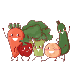 蔬菜拟人农作物食物跳舞动图GIF