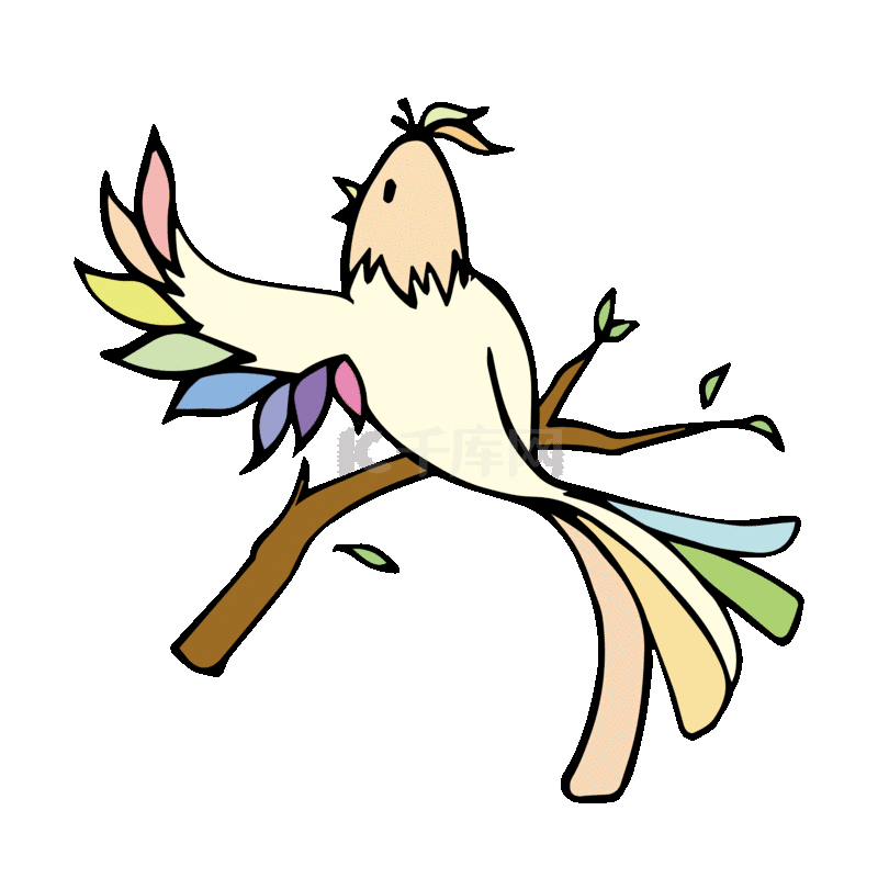 可爱小鸟唱歌五彩鸟鹦鹉动图gif