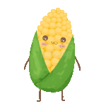 卡通拟人蔬菜玉米农作物食物动图GIF  
