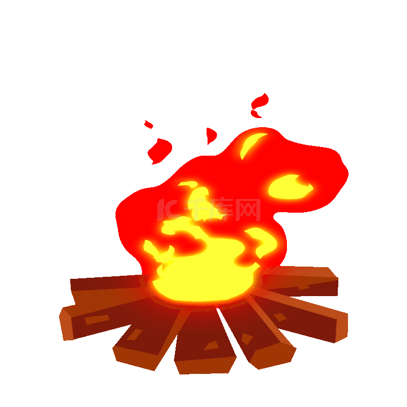 卡通柴火堆燃烧火焰火动图gifgif动态图片下载 千库网