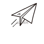 纸飞机简笔画动图GIF