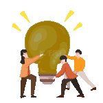创业团队力量创意主意黄色灯泡gif动图