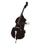 黑色大提琴音乐音符优雅动图GIF