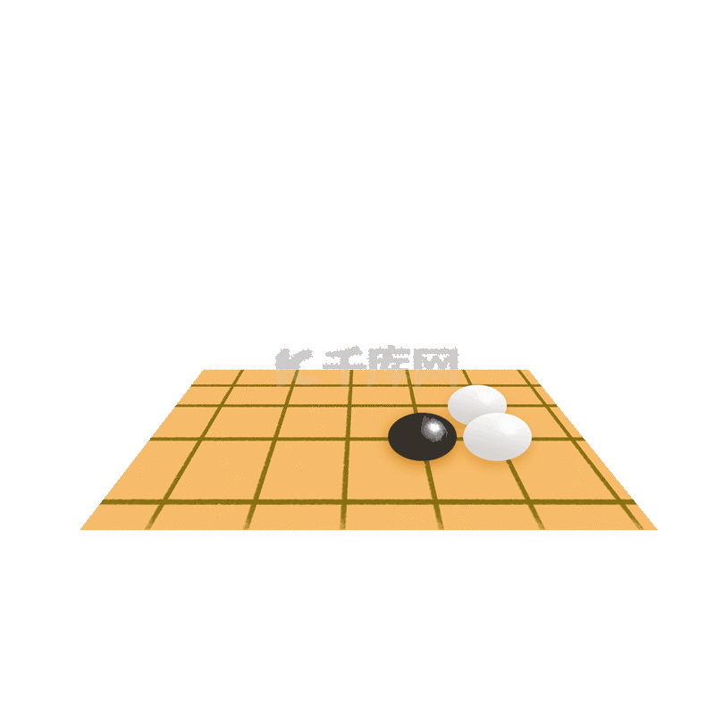 围棋下棋棋盘黑棋白棋对决对战动图gif