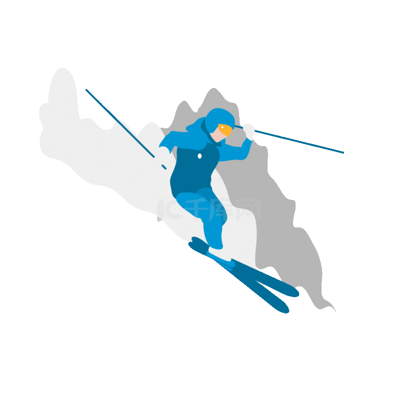 冬奥会单板滑雪绘画图片