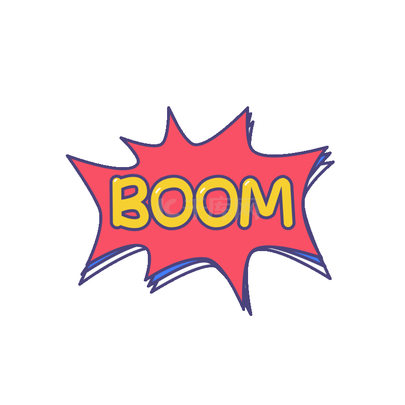 综艺boom爆炸综艺花字波普风动图gif