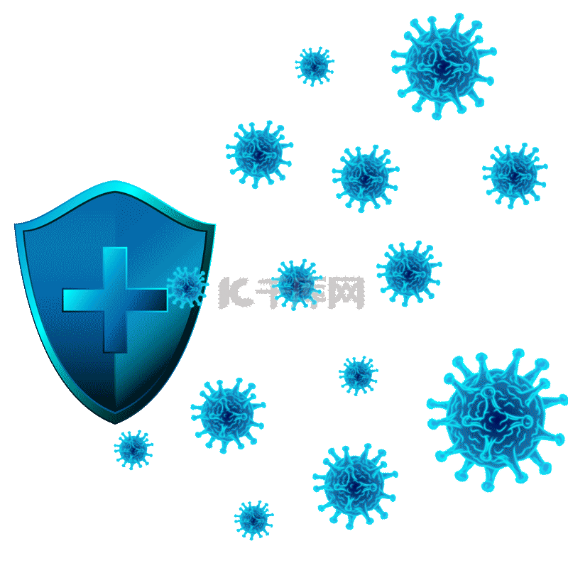 医疗保护疫情病毒预防免疫力抵抗力动图GIF
