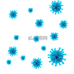 医疗冠状病毒显微蓝色动图GIF
