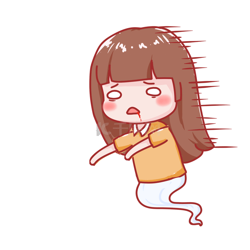 啊我死了死亡吐血灵魂哀怨幽灵女孩gif