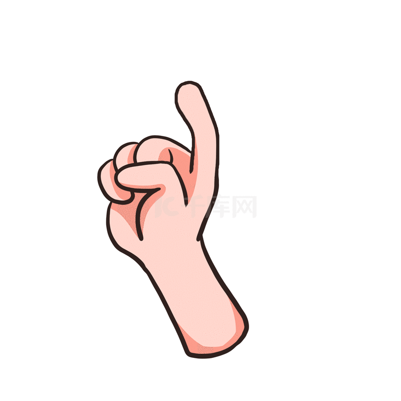 手势手指卡通姿势