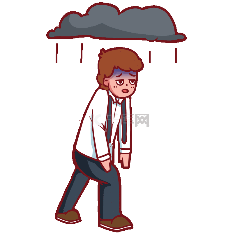 挫败失败人物阴沉低迷动图gif