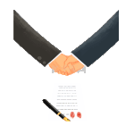 商务企业合作合同签署握手签约协议动图gif