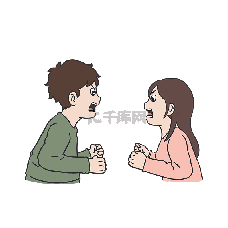 两个人吵架闹矛盾素材图片免费下载-千库网
