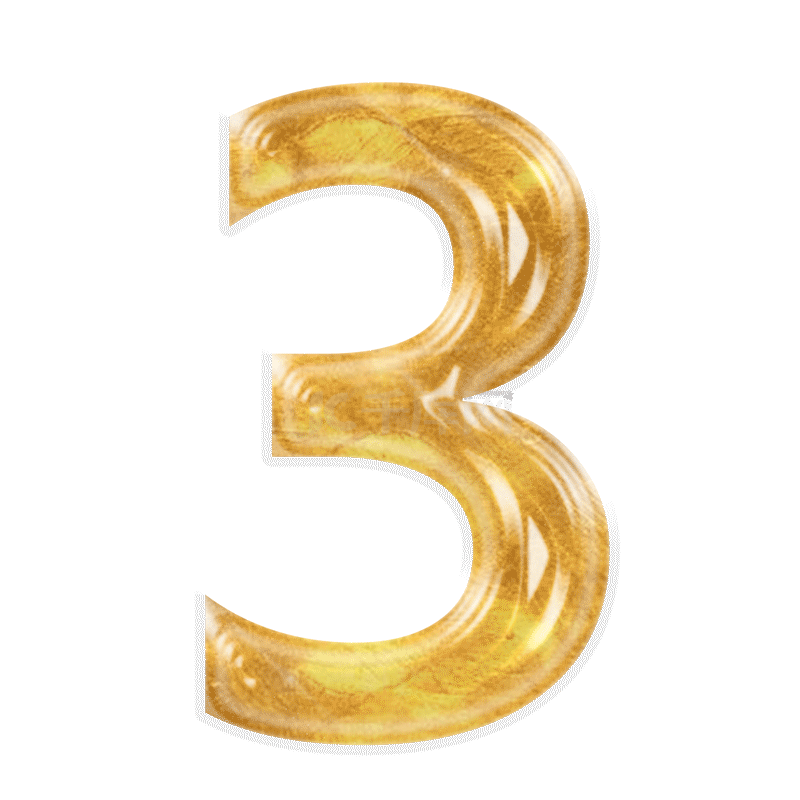 数字3光效金属质感金色标题动图gifgif动态图片下载 千库网