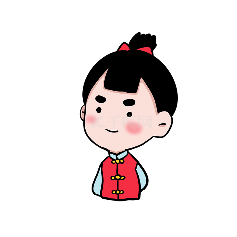 古风卡通人物疑惑表情包可爱萌素材图片免费下载-千库网