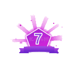 游戏等级level数字7简约紫色标题动图gif