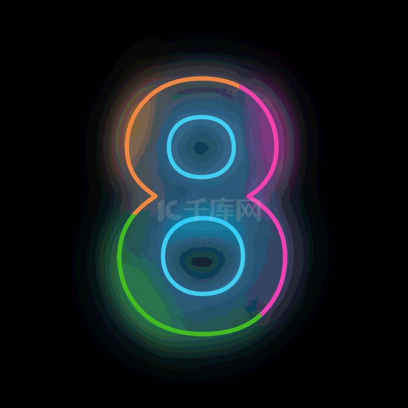 绿色渐变色数字5 素材图片免费下载-千库网