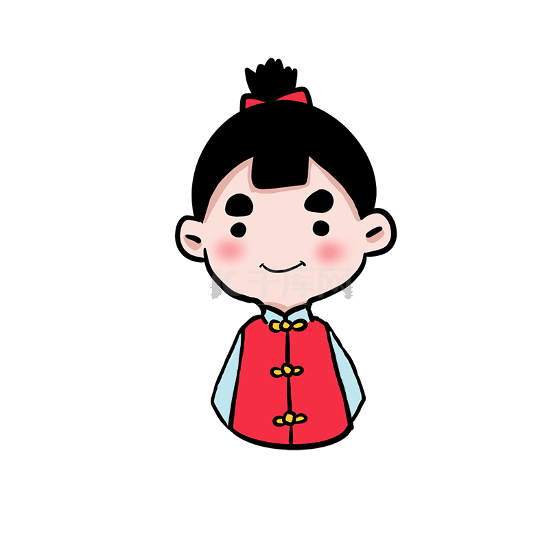 卡通古风可爱女孩清朝格格素材图片免费下载-千库网